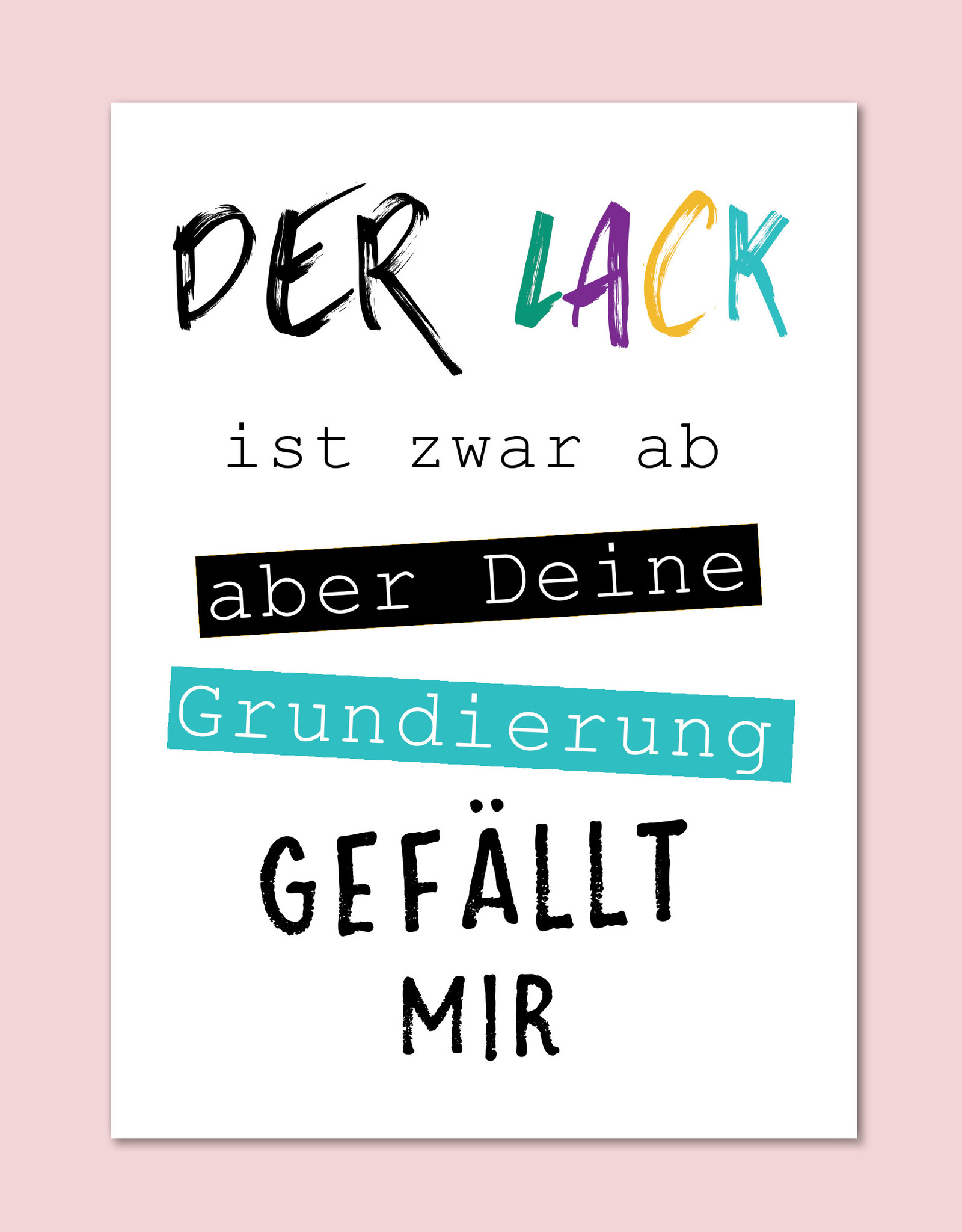 Postkarte Geburtstag "Lack ist ab" Geburtstagskarte, Geburtstags Postkarte, Karte Geburtstag Geschenk Glückwunschkarte