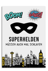 Poster SUPERHELDEN müssen auch mal schlafen Kinderzimmer Poster DIN A3