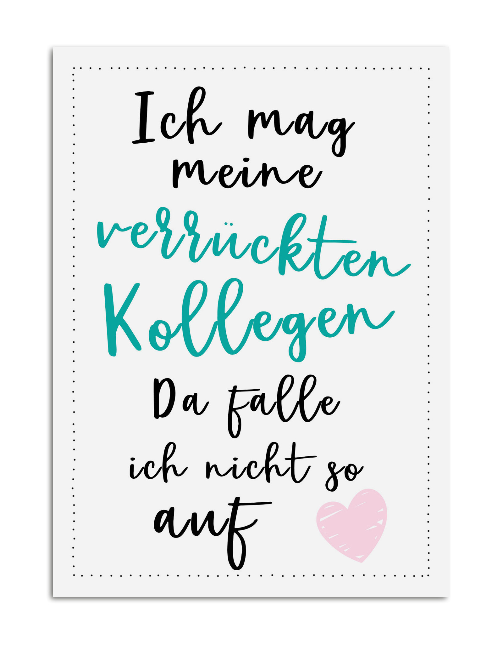 Postkarte Verrückte KOLLEGEN Geschenk Kollege Grußkarte Kollegin