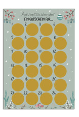 Adventskalender zum Rubbeln GUTSCHEIN FÜR... Gutschein Adventskalender A3 Weihnachtskalender