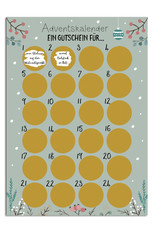 Adventskalender zum Rubbeln GUTSCHEIN FÜR... Gutschein Adventskalender A3 Weihnachtskalender