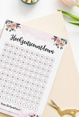 Postkarte Hochzeitscountdown BOHO Countdown Hochzeit Postkarte Save the date