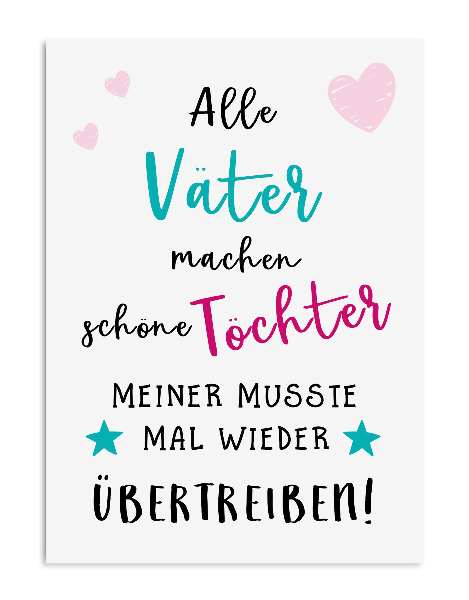 Vatertagskarte Postkarte Vatertag SCHÖNE TÖCHTER Vatertag Karte, Vatertag Geschenk, Vatertag Geschenkideen