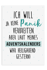 Weihnachtskarte HEILIGABEND gestern Postkarte Weihnachten Spruch