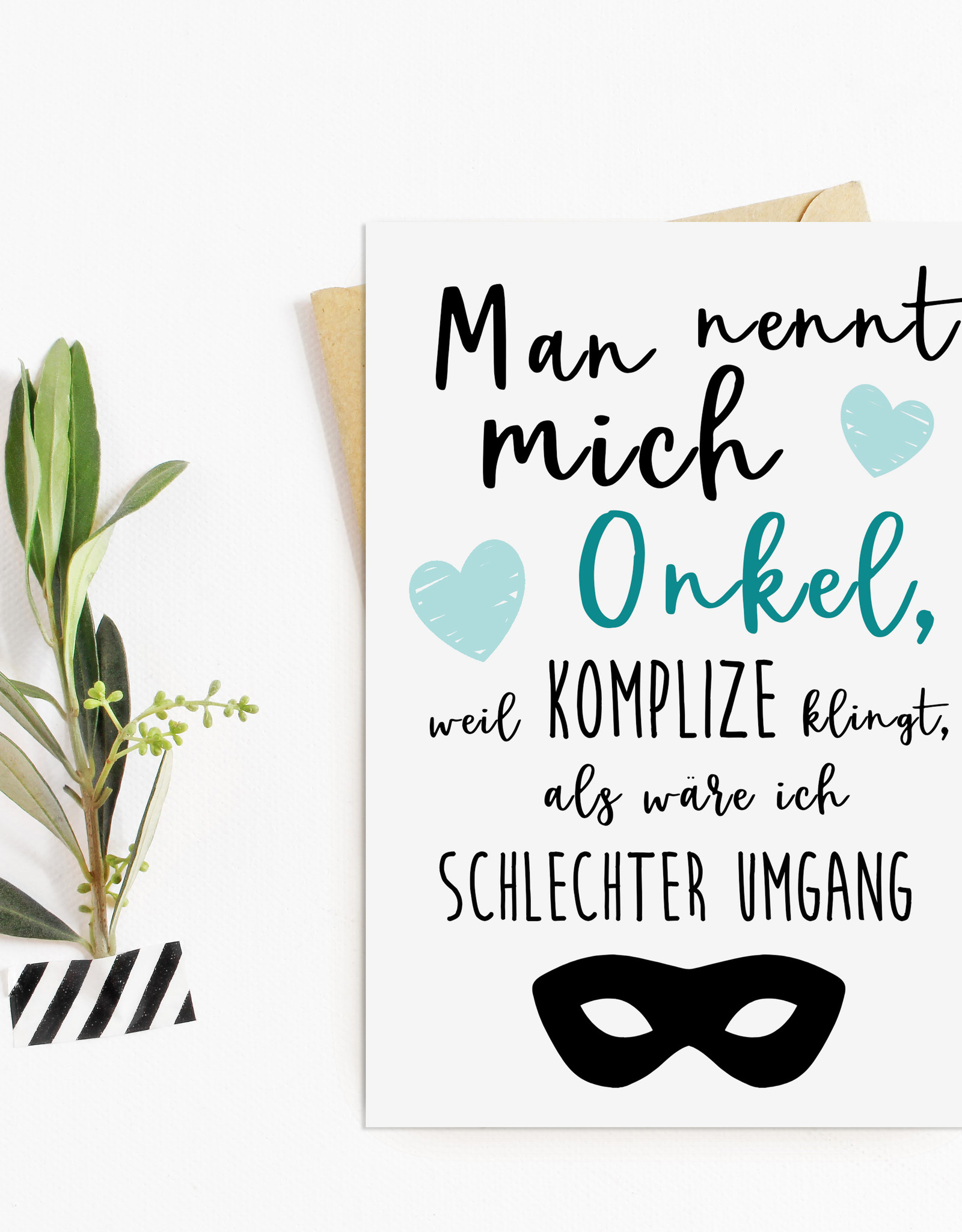 Postkarte MAN NENNT MICH ... Schwangerschaft verkünden Komplize Postkarte