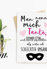 Postkarte MAN NENNT MICH ... Schwangerschaft verkünden Komplize Postkarte