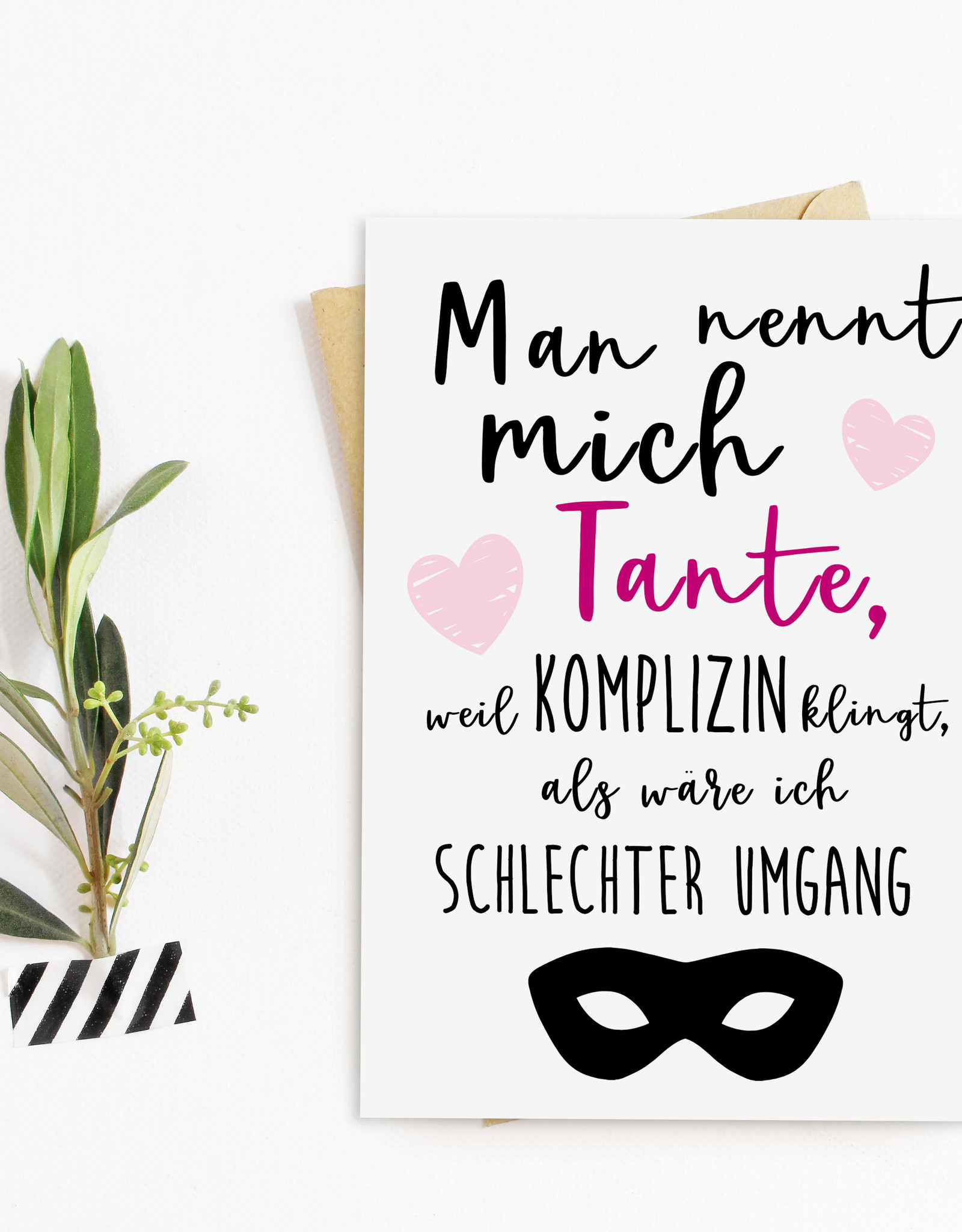 Postkarte MAN NENNT MICH ... Schwangerschaft verkünden Komplize Postkarte