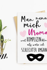 Postkarte MAN NENNT MICH ... Schwangerschaft verkünden Komplize Postkarte