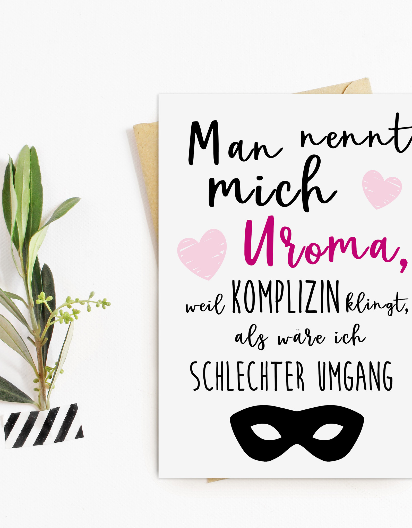 Postkarte MAN NENNT MICH ... Schwangerschaft verkünden Komplize Postkarte