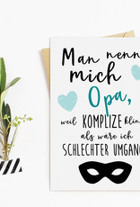 Postkarte MAN NENNT MICH ... Schwangerschaft verkünden Komplize Postkarte
