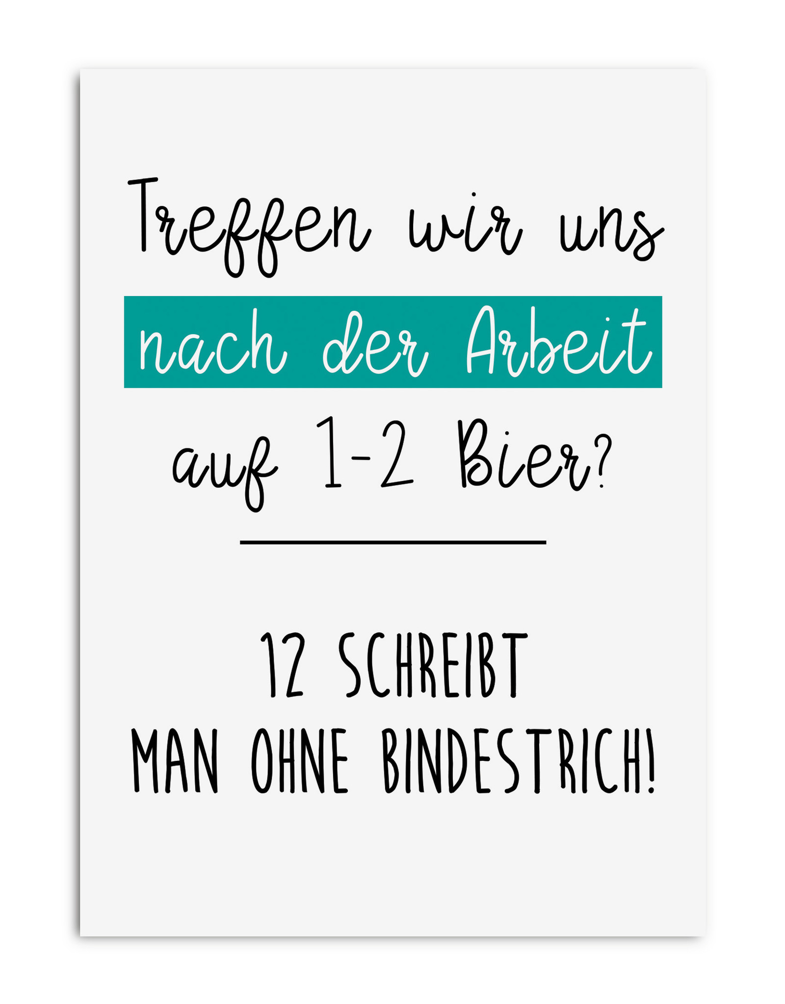 Postkarte 12 Bier Sprüche Karte lustig After Work Party