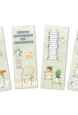 Lesezeichen Set BÜCHER, 4 Lesezeichen Geschenk Freundin, Geschenk Frau, Lesezeichen Papier
