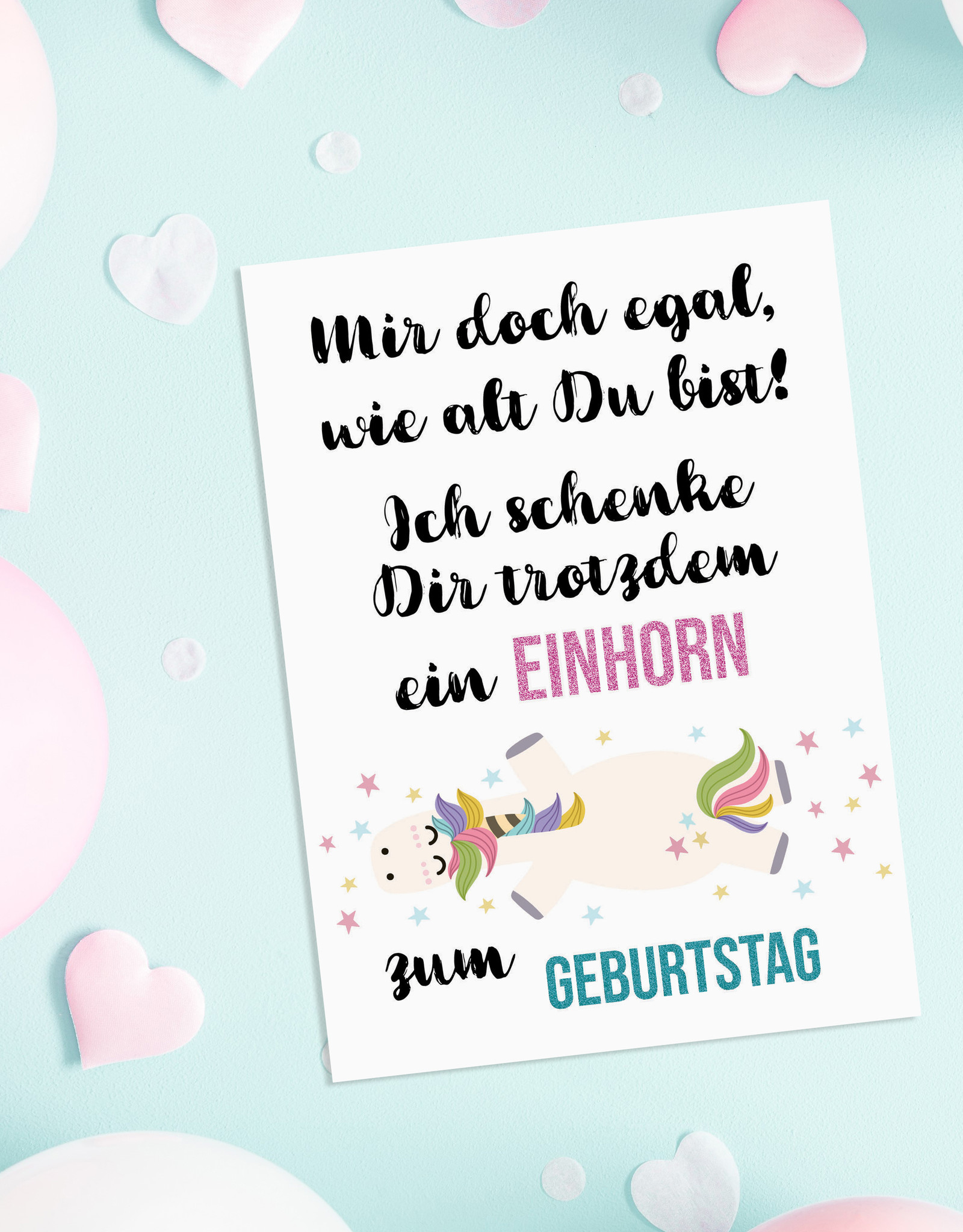 Postkarte Geburtstag Blumen Aquarell Nastami.de