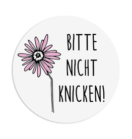 50 Sticker Bitte nicht knicken BLUME