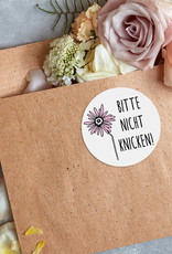 50 Sticker Bitte nicht knicken BLUME Aufkleber nicht knicken