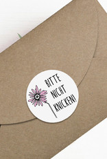 50 Sticker Bitte nicht knicken BLUME Aufkleber nicht knicken
