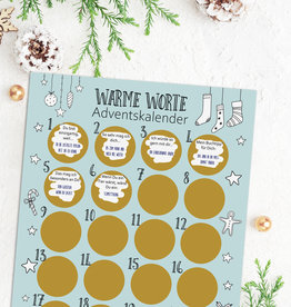 Adventskalender zum Rubbeln WARME WORTE Adventskalender A3