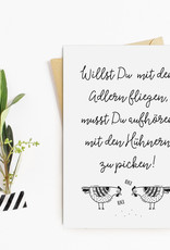 Postkarte Willst Du mit den Adlern fliegen Motivationskarte Karte Mutmachkarte