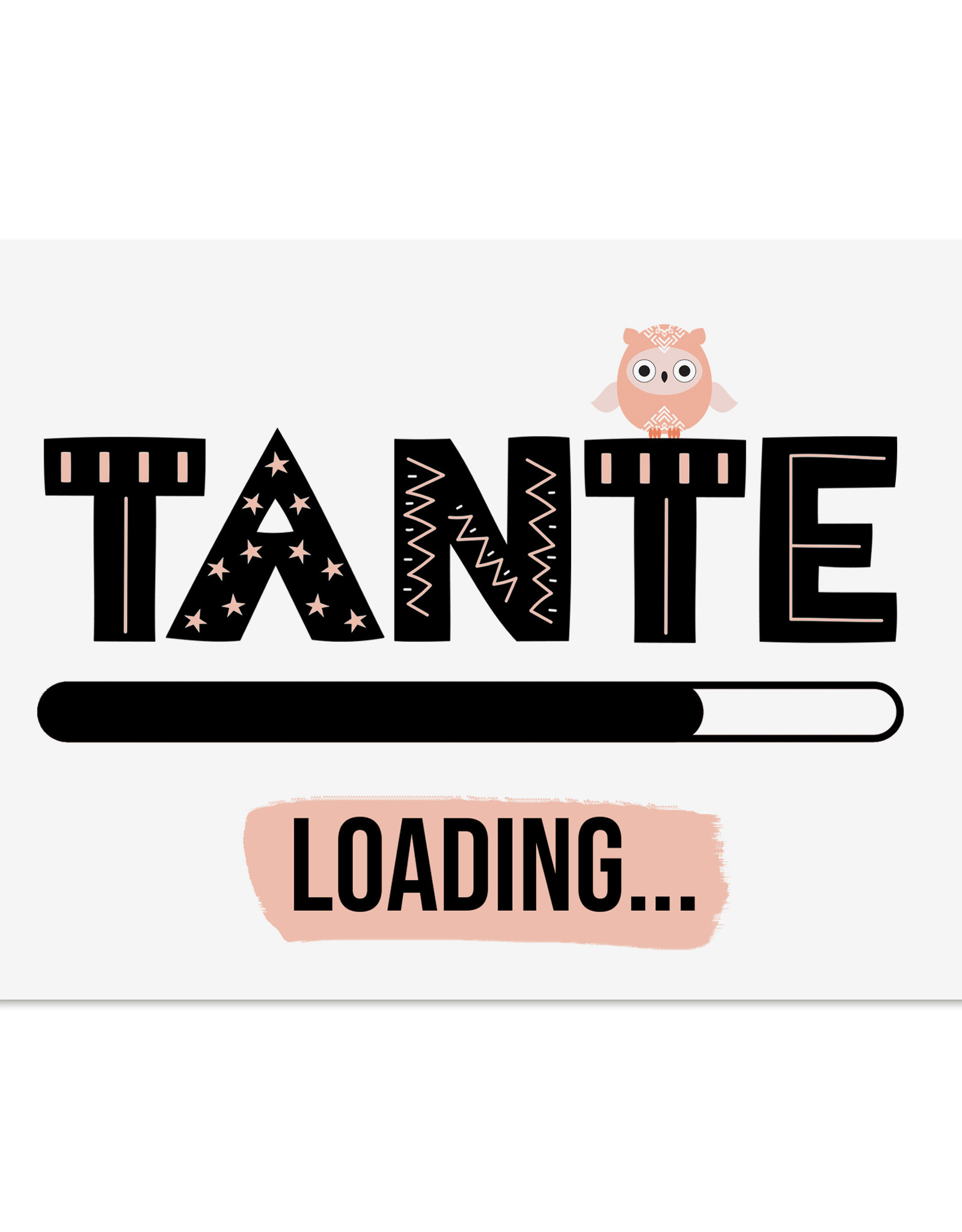 Postkarte Tante LOADING Du wirst Tante