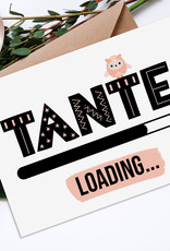 Postkarte Tante LOADING Du wirst Tante