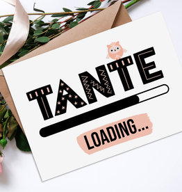 Postkarte Tante LOADING Du wirst Tante