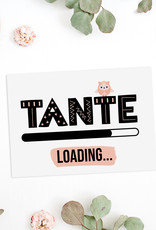 Postkarte Tante LOADING Du wirst Tante