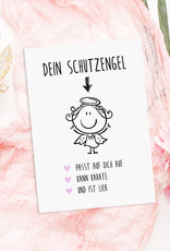 Postkarte SCHUTZENGEL Geschenk Freundin