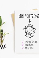 Postkarte SCHUTZENGEL Geschenk Freundin