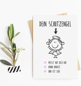 Postkarte SCHUTZENGEL Geschenk Freundin