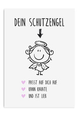 Postkarte SCHUTZENGEL Geschenk Freundin