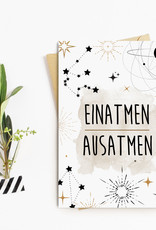 Postkarte EINATMEN AUSATMEN Yoga Postkarte Meditation