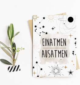 Postkarte EINATMEN AUSATMEN Yoga Postkarte Meditation