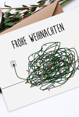 Weihnachtskarte Kabelsalat Postkarte Weihnachten Weihnachtskarte lustig