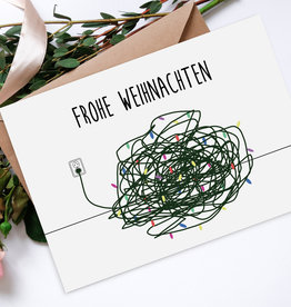 Weihnachtskarte Kabelsalat Postkarte Weihnachten Weihnachtskarte lustig