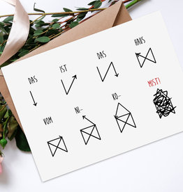 Weihnachtskarte Haus vom Nikolaus Postkarte Weihnachten lustig