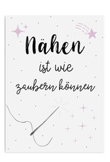 Postkarte Nähen ist wie Zaubern können Nähen Geschenke Karte