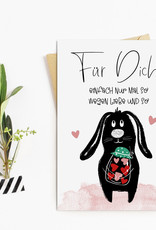 Valentinskarte HASE Für Dich Postkarte Valentinstag Geschenk