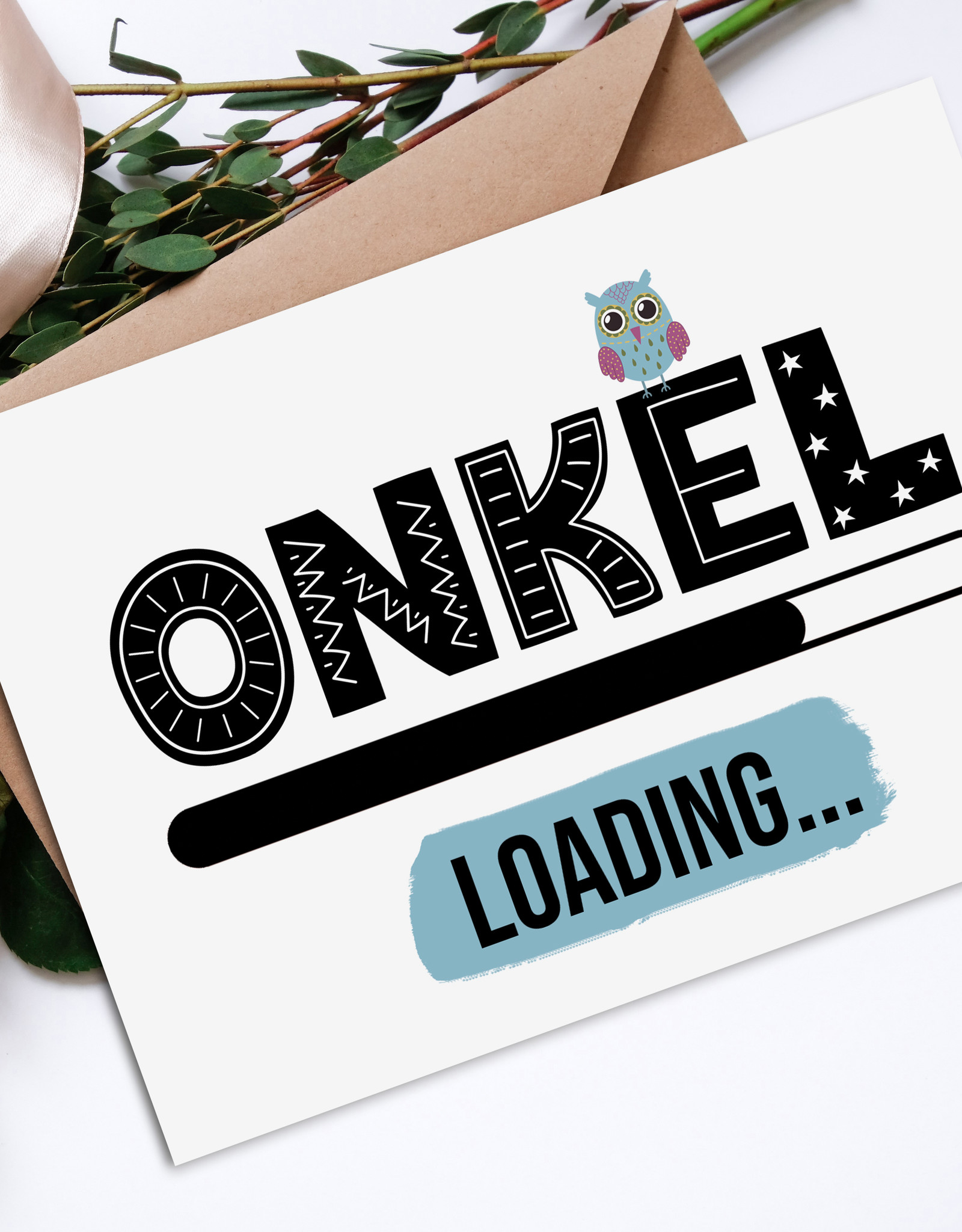 Postkarte Onkel LOADING Du wirst Onkel Schwangerschaft verkünden