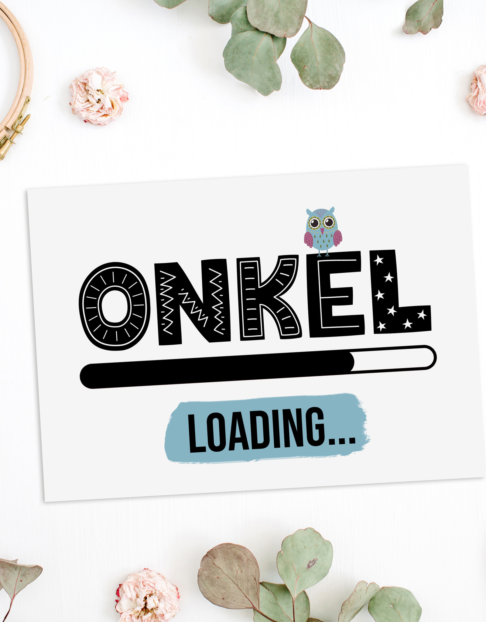 Postkarte Onkel LOADING Du wirst Onkel Schwangerschaft verkünden