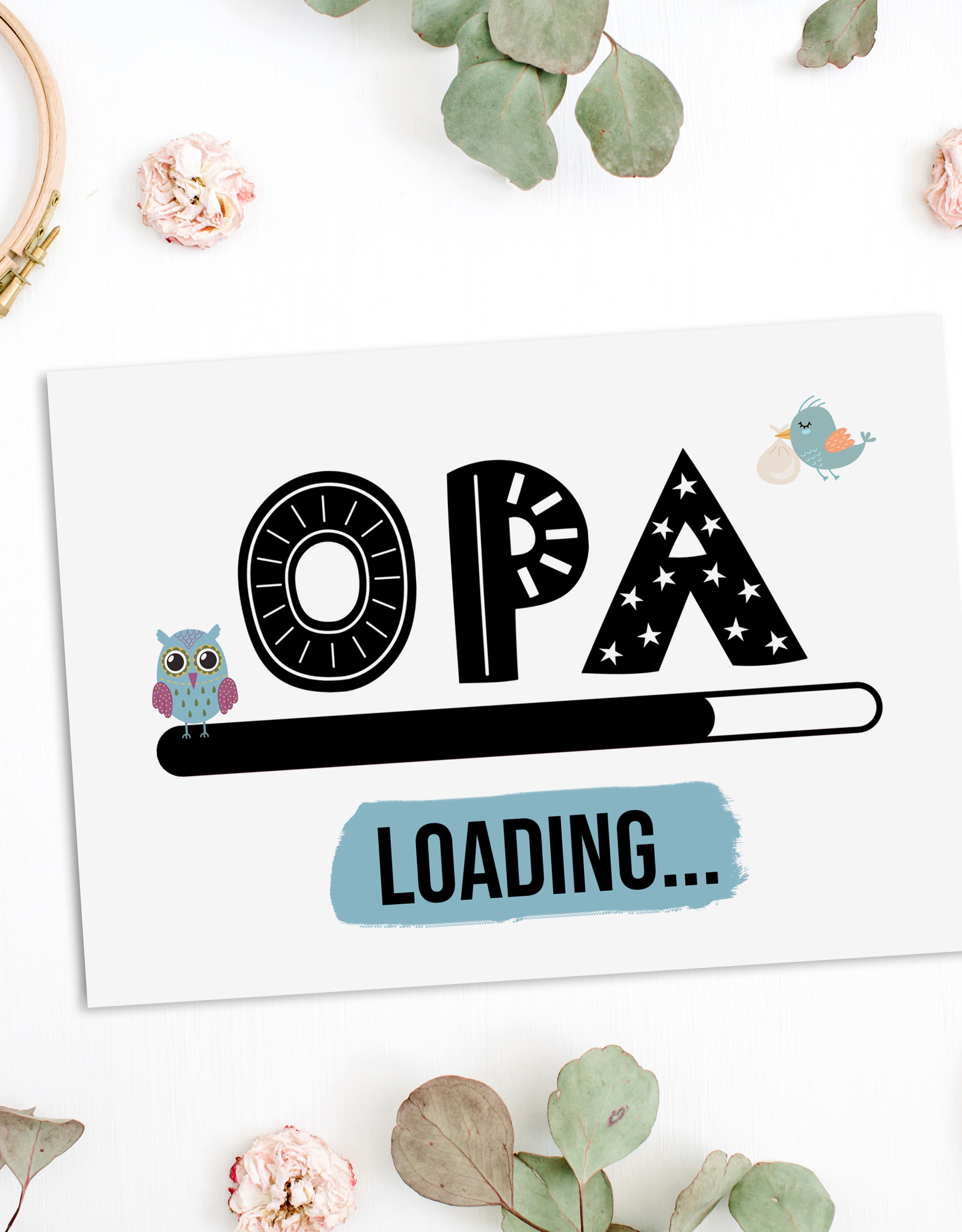 Postkarte Opa LOADING Du wirst Opa Schwangerschaft verkünden