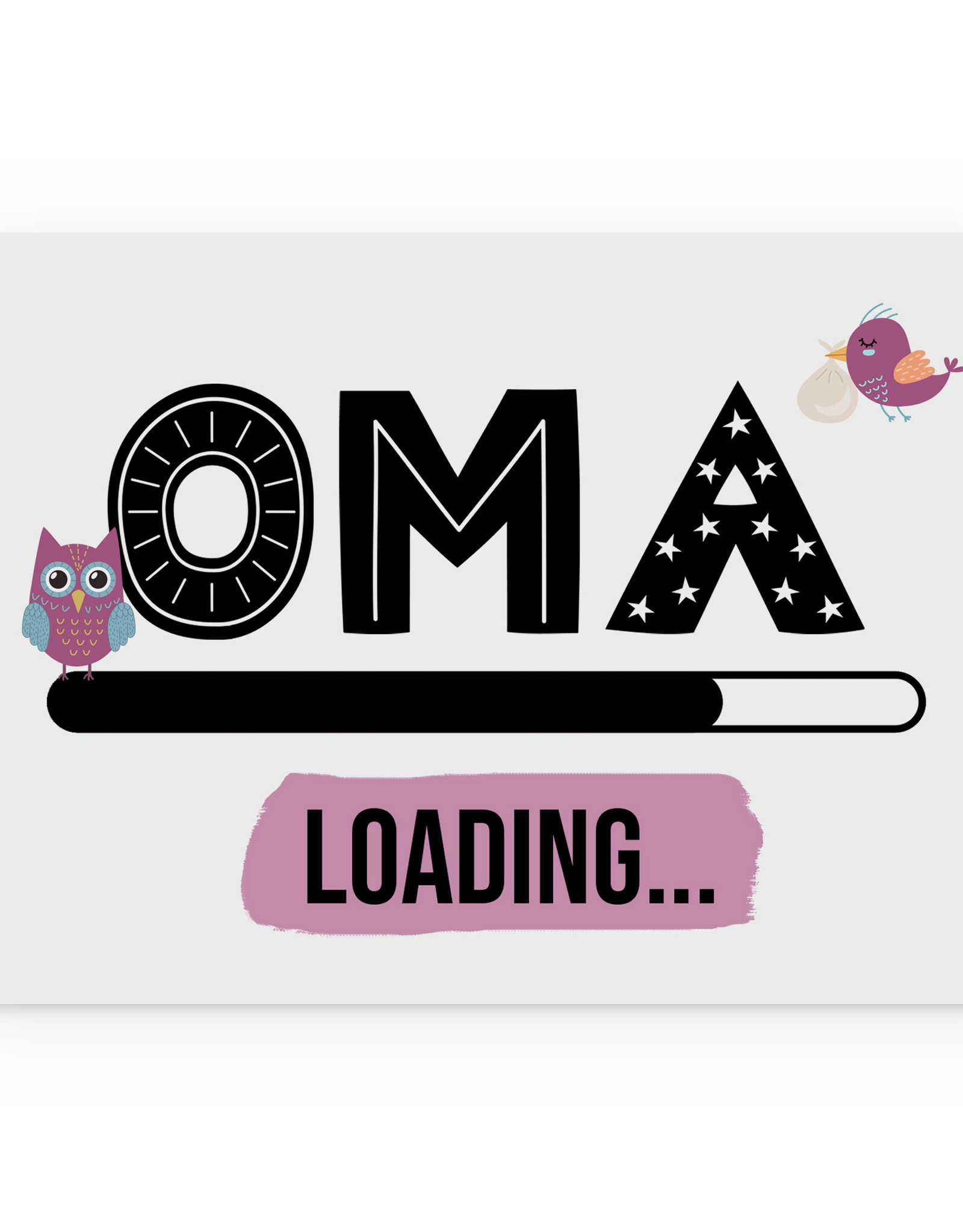 Postkarte Oma LOADING Du wirst Oma Schwangerschaft verkünden