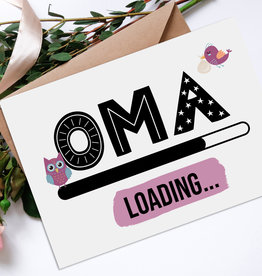 Postkarte Oma LOADING Du wirst Oma