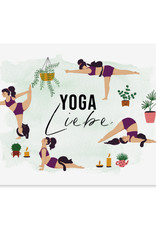 Postkarte YOGA LIEBE Karte Katzen Yoga Postkarte Yoga Geschenk
