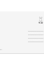 Osterkarte OSTERHASE Spruch Zeichnung Postkarte Ostern