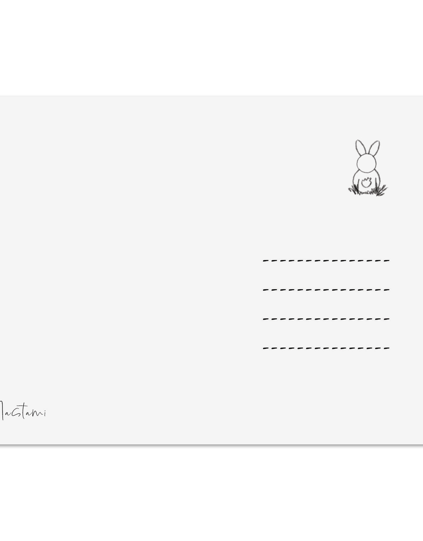 Osterkarte OSTERHASE Spruch Zeichnung Postkarte Ostern