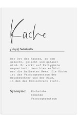 Poster KÜCHE Definition DIN A4 Küche Poster Definition Wandbild