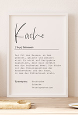 Poster KÜCHE Definition DIN A4 Küche Poster Definition Wandbild