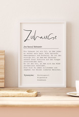 Poster ZUHAUSE Definition DIN A4 Poster Definition Geschenk Umzug
