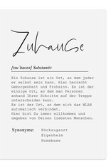 Poster ZUHAUSE Definition DIN A4 Poster Definition Geschenk Umzug