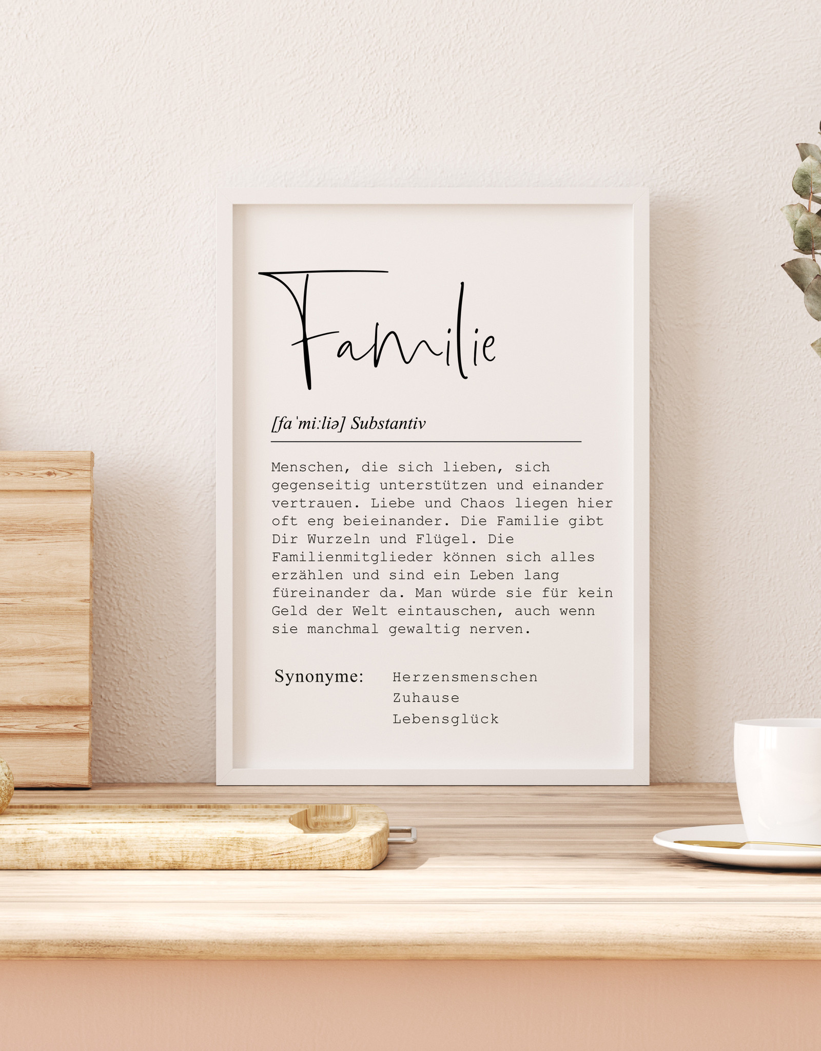 Poster FAMILIE Definition DIN A4 Poster Definition Geschenk Umzug